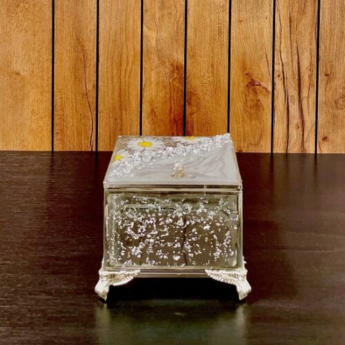 هلیا اکبری قندان تک مربع رزین گل بابونه 14651