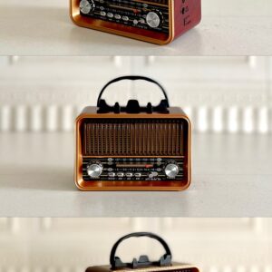 رادیو رومیزی قهوه ای چراغ قوه دار 158-- 14905