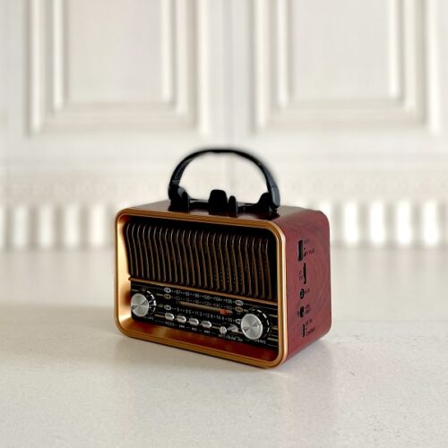 رادیو رومیزی قهوه ای چراغ قوه دار 158-- 14905