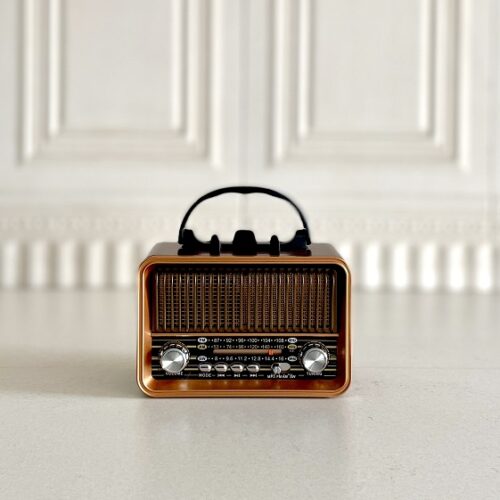 رادیو رومیزی قهوه ای چراغ قوه دار 158-- 14905