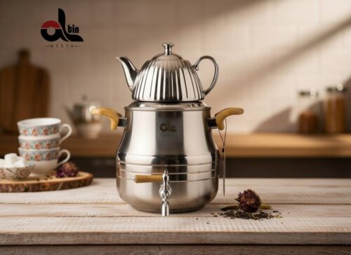 ALTIN التین  کتری قوری دسته باکالیت طرح چوب کد 924- 14929