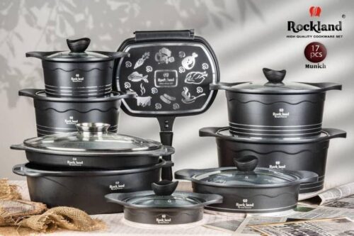 ROCK LAND  راکلند سرویس قابلمه 17 پارچه مونیخ مشکی 3437- 14818