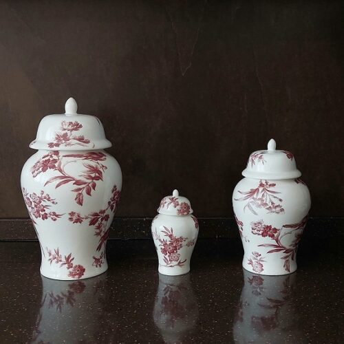 جینجر جار گل دار 3 سایزی 14278