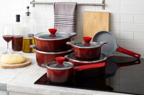 کاندید سرویس قابلمه  16 پارچه اسکار بایوگرانیت قرمز 109055