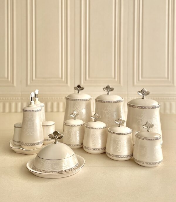 EMBICO ام بی کو  پاسماوری 21 پارچه میوتا لب طلا سفید 14783