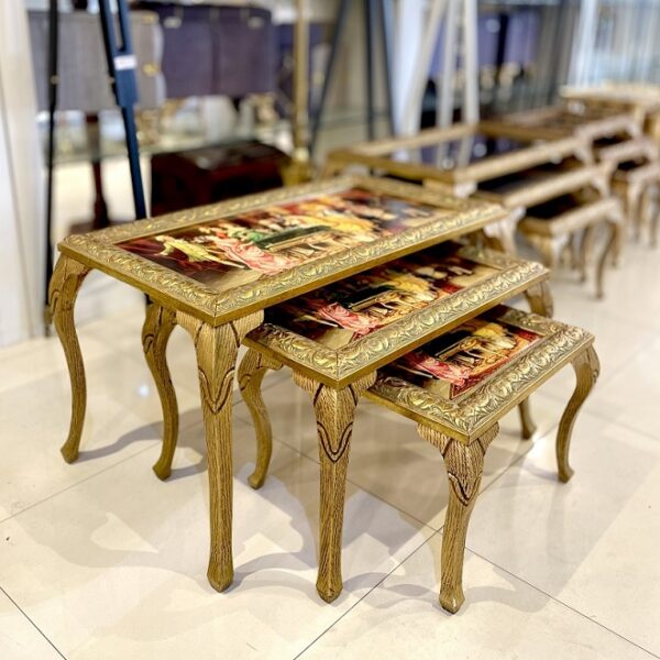 LEXUS لکسوس شمش ایتالیا میز جلو مبلی 3 سایزی لیلی مجنون بزرگ کرم 12332