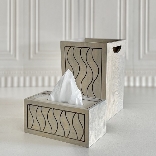 گنجی سطل و دستمال چوبی 14964