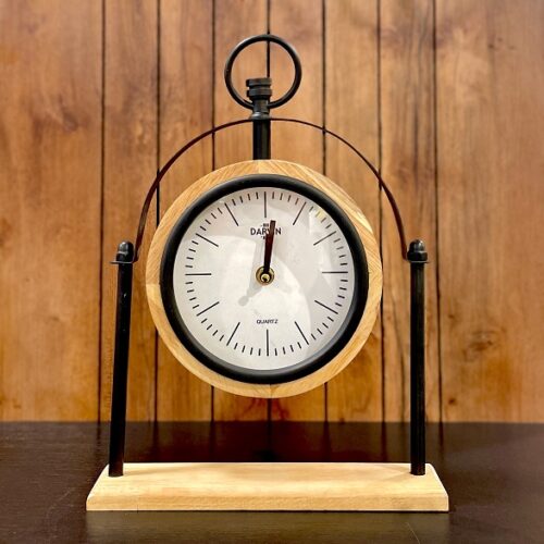 DARVIN داروین ساعت رومیزی چوب فلز کد 1013- 14940
