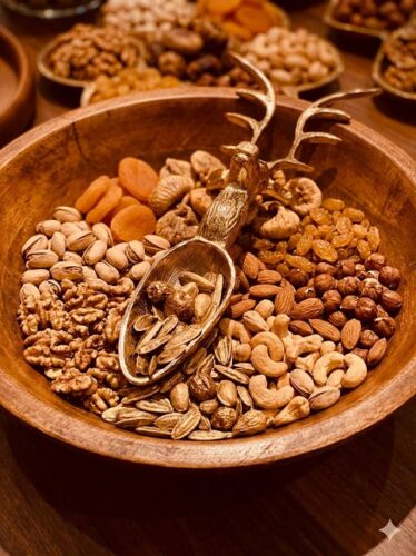RAFI رافی دکوراتیو الیاژ  قاشق اجیل طرح گوزن بزرگ طلایی  700794GOLD