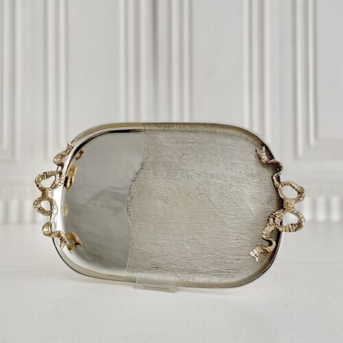 RAFI رافی دکوراتیو الیاژ  سینی مستطیل پهن پاپیون1195- 15076