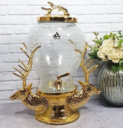ARCO ارکو  کلمن شیشه ای پایه گوزن طلایی کد 43- 14491
