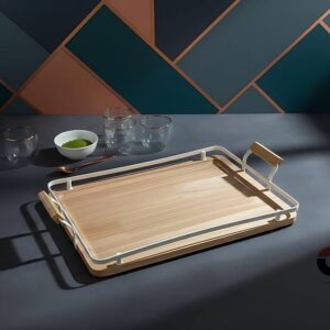 عروس نوین  سینی مستطیل ونوس کرم AROOS-5458