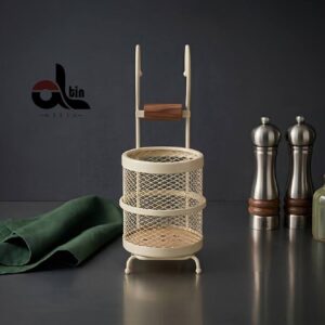 عروس نوین  جا قاشقی اویزی توری کرم تک قلو AROOS-5517