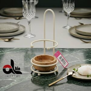 عروس نوین  جا قاشقی کنار گازی گرد کرم AROOS-5547