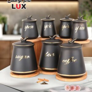 MAMLUX مام لوکس پا سماوری 7 پارچه چوب سرامیک مخروطی MAM-1116