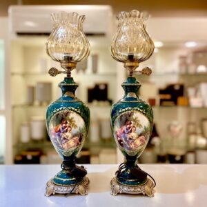 زنگنه چراغ جفتی فرانسوی مدل امپریال سبز 15464