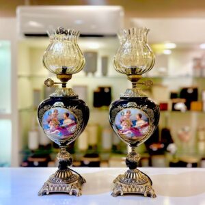 زنگنه چراغ جفتی طرح فرانسوی مدل توپی بزرگ ابی 15468