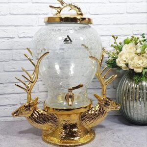 ARCO ارکو  کلمن شیشه ای پایه گوزن طلایی کد 43- 14491