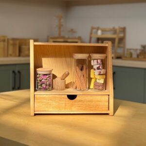 NICE WOOD نایس وود  چوب  شلف یک کشو بدنه مورب کوچک NICE-610