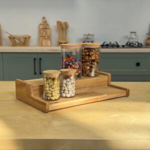 NICE WOOD نایس وود  چوب  استند پلکانی 2 طبقه  NICE-139
