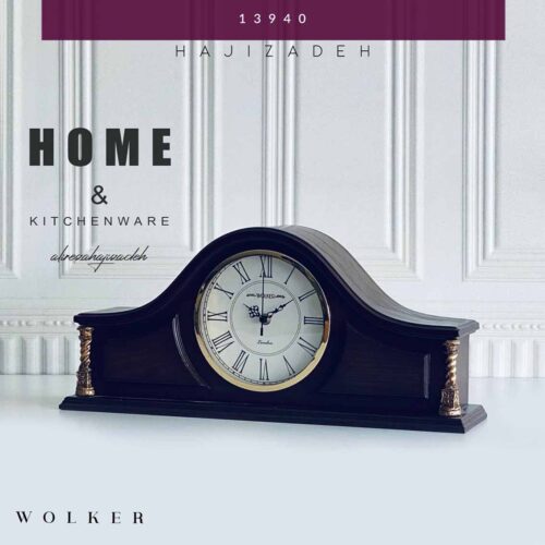 WOLKER ولکر ساعت رومیزی چوبی قهوه ای WOLKER-999