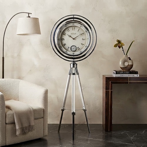 ثانیه سازان ارتمیس  ساعت ایستاده گرند 3 پایه دوربینی نقره ای سفید  SILVER 6010