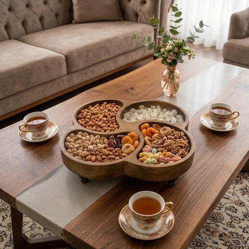 مانچوب اردو خوری 4 خانه حلالی پایه دار 3117