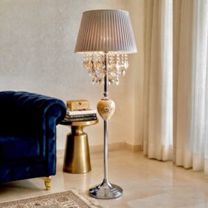 MGM ام جی ام  اباژور کنار سالنی مدل کاسیاس کریستال خور نقره ای  15146