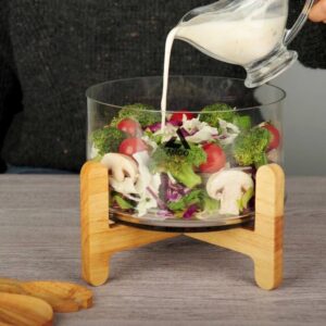arcO ارکو  سالاد خوری پایه چوبی گرد یوکا 3416