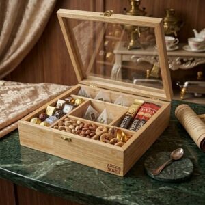 عروس نوین تیبگ چوبی درب دار مربع 5 خانه 15909